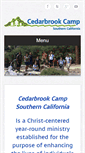 Mobile Screenshot of cedarbrookcampca.org